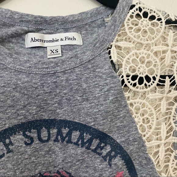 Abercrombie & Fitch XS Grey Crochet Summer Tank Top - Picture 3 of 5